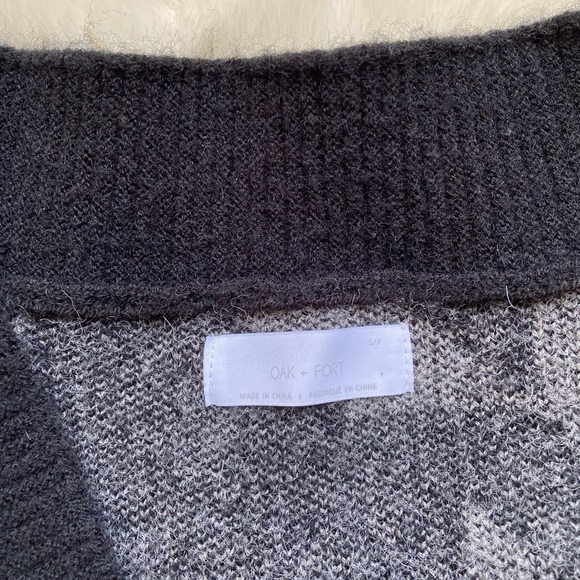 OAK + FORT Charcoal Black Long Cardigan - Picture 2 of 4